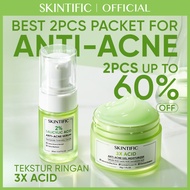 [OFFICIAL 2pcs PACKET] SKINTIFIC - 2PCS 3X Acid Anti-Acne Gel Moisturizer 30g | Moisturizes Removing