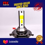 Bohlam Lampu Utama LED H4 HS1 HIgh Low - 3 Warna Chip COB Mobil Motor Garansi