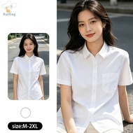 Women's White Collar Shirt Disposable Cloth Not Tight
