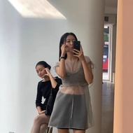 【SR-STUDIO】atelier edition  韩国  秋冬 羊绒 木耳边开衫 花边吊带 IFMA