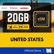 【🇺🇸 USA eSIM】【Total 20GB - 5G Data】【✅Hotspot】USA eSIM 美国 eSIM United States eSIM United States of Am