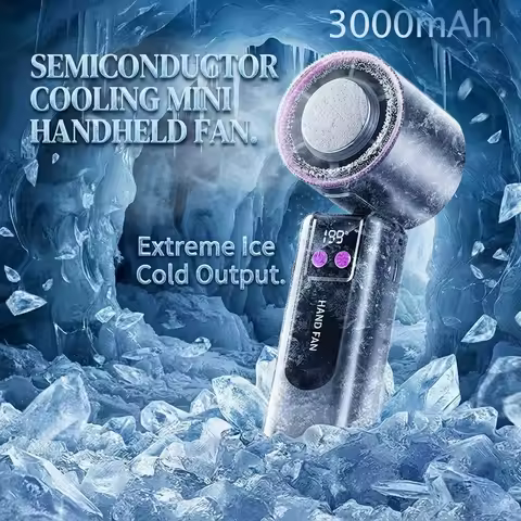 199-speed High-speed Cooling Fan Usb Charging Digital Display Large Wind Turbine Handheld Portable F