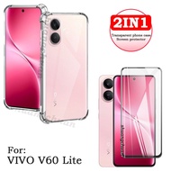 For VIVO V60 Lite Tempered Glass screen Protector VIVO V60 Lite anti-drop Transparent Phone case