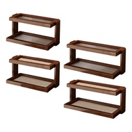 [szlztmy2mg] Cup Holder Rack Space Saving Corner Bookshelf Cupboard Desktop Storage Rack Vintage Dis