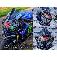 HEADLAMP R15 V2 HEADLAMP R15 OLD V1 V2 MODEL HEADLAMP R15 V3 AND WINGLET