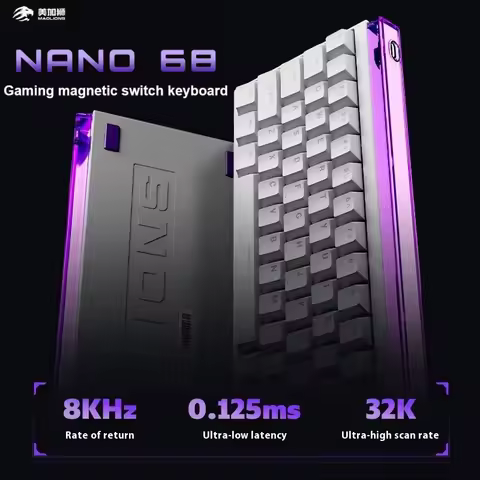 FGG Madlions NANO 68/68 PRO Magnetic Axis Keyboard TTC Axis Type-C 8K+128KHZ 0.1ms RT0.01 0 Dead Zon