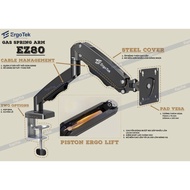 ErgoTek EZ80 Monitor Mount - 17 - 34 inch Computer Monitor Arm - Desk Clamp Installation [Cheaper Th