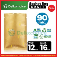 Kraft Paper Non Ziplock Sachet Packaging 12CM X 16CM