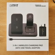 ITFIT by Samsung C&amp;T 3合1無線充電板 3-in-1 Wireless Charging Pad (附帶30W旅行適配器 with 30W Travel Adaptor)