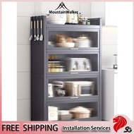 MW SSL Kitchen Cabinet Storage Cabinet Shelf with Door, Floor Multi-functional Microwave Oven, Electrical Appliances, Cupboard JP