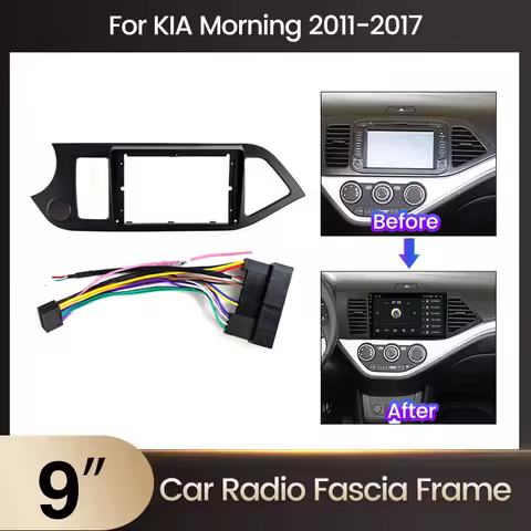 MEKEDE 9-inch car intelligent radio with plastic frame suitable for Kia Morning News 2011-2017 L car