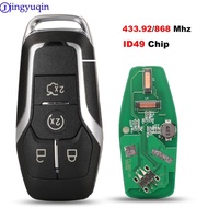jingyuqin 433.92/868MHz With ID49 Chip 4B Remote Control Key For Ford