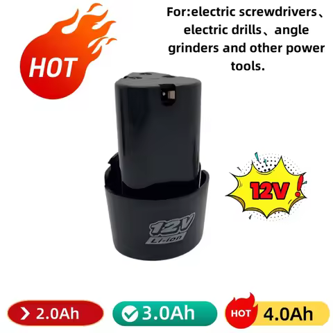 new 12V 2.0/3.0/4.0Ah Rechargeable Lithium Battery 🔋 Compatible with Screwdriver, Drill, Grinder & M