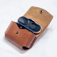 可刻名索尼Sony WF-1000XM3耳機充電盒客制皮革保護套 真皮耳機盒