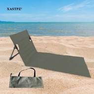 [Xastpz1] Folding Beach Chair with Back Support Foldable Chair Pad Camping Chair Stadium Chair for Sunbathing Outdoor Concerts Travel