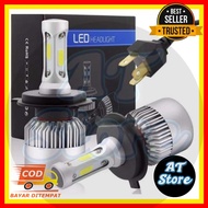 (2pcs) [100% Original] S2 LED H4 72w COB Car Headlight With Fan/Car Light/LED/H4/AVANZA/XENIA/Bulb /7