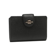 [Coach] Outlet Two Folded Wallet Black Women's Coach 6390 IMBLK [Parallel Imported Products]