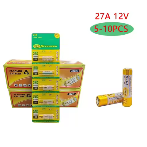 5-10PCS 27A 12V Battery A27 27A G27A MN27 MS27 GP27 V27GA for Doorbell,Roller Shutter,Garage Door Re