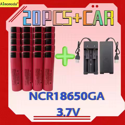 2025 battery charger with genuine NCR18650GA 1-20PCS 3400MAH powerful power package Free shipping