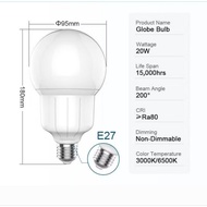 MEGAMAN LED 20W GLOBE BULB LIGHT BULB