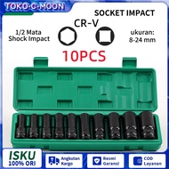 MATA Isku Eye socket extension impact 10pcs Eye socket extension impact 1/2 Eye shock impact 8-24mm 