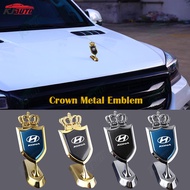 Hyundai Kona Crown Front Logo Car Hood Decoration Engine Hood Sticker Car Modification Accessories Sporty Style