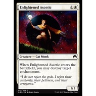 MTG : Enlightened Ascetic - Played - White Cat Monk