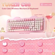 YUNZII C98 Wireless Mechanical Keyboard, 99-Key Hot Swap Gasket Keyboard with Numpad, Custom RGB Bac