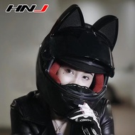 HNJ Full Face Helmet Motorcycle Motor Topi Keledar Men & Women Pink Black