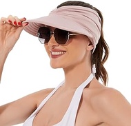 Pink Visor Pink Hat Pink Sun Hats for Women Summer Hat with UV Protection Hot Pink Hat Beach Sun Visor Ponytail Hat Pink Accessories