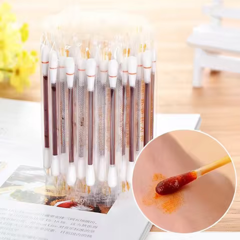 10/20pcs Disinfect Cotton Swab Buds Iodine Inside For Travel Outdoor Sport Emergency Medical Multifu