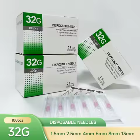 100pcs Disposable Needle 32G 6MM 8MM 13MM 1.5MM 2.5MM Painless Eyelid Hand Tool 32G 4MM Needle
