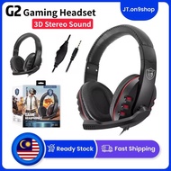 G2 Fon Kepala Berwayar 3.5mm untuk Gaming Gamer Headset Fon Kepala Permainan dengan Mikrofon  Kawala