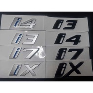 Suitable for BMW New Energy i4 i7 i3 iX Car Rear Word Mark Black Car Sticker Mark Rear Trunk Car Mar