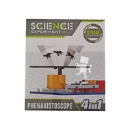 DIY Science Experiment PHENAKISTOSCOPE Early Learning STEM Battery Operated Toy for Kids Mainan Sain