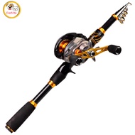 Fishing Rod Reel Combo Set Tackle Set Carbon Drop Wheel Fishing Gear For Sea Saltwater Freshwater Ic
