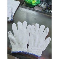 WHITE WOOL GLOVES, WORKING GLOVES - THICK