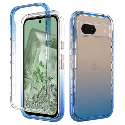 Fit Google Pixel 8A 5G / Pixel 8 Pro 5G Transparent Case Hybrid Shockproof Tpu/pc Shell Dual Layer C