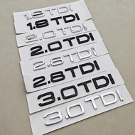 3D ABS Car Logo 1.9 2.0 3.0 TDI Emblem 2.8 4.2 3.6 Sticker Fender Trunk Badge For Audi A3 A4 A5 A6 A