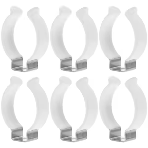 5Pcs Fixing Clips Spring Terry Clip Clamp Holders Base Tool Lamp Tube Clip With Rubber Protection T3