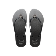 HAVAIANAS รองเท้าแตะผู้หญิง Slim Poem Vortex Swarovski Flip Flops BLACK 41461250090F_F1BKXX