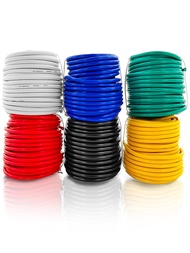 GS Power 16 AWG (American Wire Gauge) OFC Pure Copper Automotive Primary Wire 6 Roll Color Combo (50