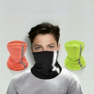 Neck Gaiter with Reflective Strip Stretchy Reflective Neck Gaiter Tube Scarf Comfortable Face Scarf 