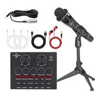 Condenser Microphone e300 Handheld Microphone Microphone K Song v8S Sound Card Anchor Live Recording
