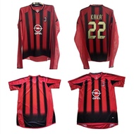 AC Milan Jersey Retro 04-05 Long Sleeve Home Classic Football Shirt