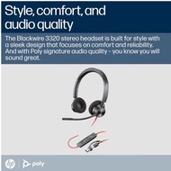 หูฟังPoly Blackwire 3320 Stereo USB-C Headset +USB-C/A Adapter