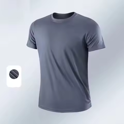 Quick Drying Round Neck Sports T-shirt Gym Fitness Shirt Coach Running T-shirt Men's Breathable Shor