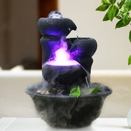 Feng Shui Ornaments Indoor Flowing Water Fountain Desk Ornaments Home Accessories Office Ornaments Micro Landscape Simplified Room Flowing Water Ornaments Humidification Feng Shui Ball Water Landscape Desk