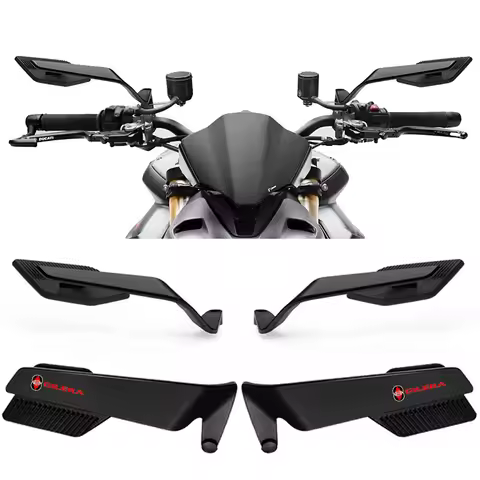 Stealth Adjustable Rearview Mirror Motorcycle Fixed Wing Mirrors For Gilera GP800 Fuoco Nexus 500 Ru
