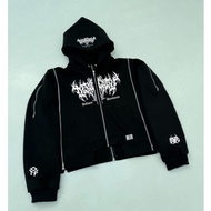 Do The Flow Hoodie Zipp Boxy 400gsm ZIPEIGHT Black Jacket